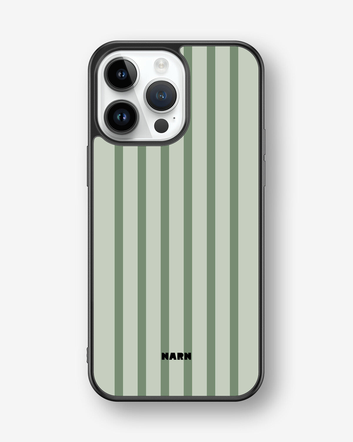 iPhone 14 Pro Max Hard Case – Sage Stripes - View 1