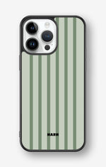 iPhone 14 Pro Max Hard Case – Sage Stripes - View 1