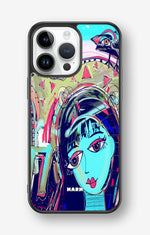 iPhone 14 Pro Max Hard Case – Abstract Cat - View 1