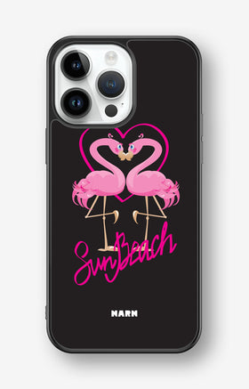 iPhone 14 Pro Max Hard Case – Beach Flamingo - View 1