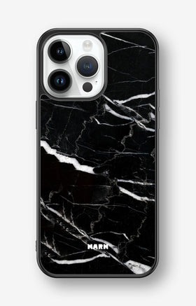 iPhone 14 Pro Max Hard Case – Black Marble - View 1