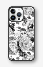 iPhone 14 Pro Max Hard Case – Black & White Bloom - View 1
