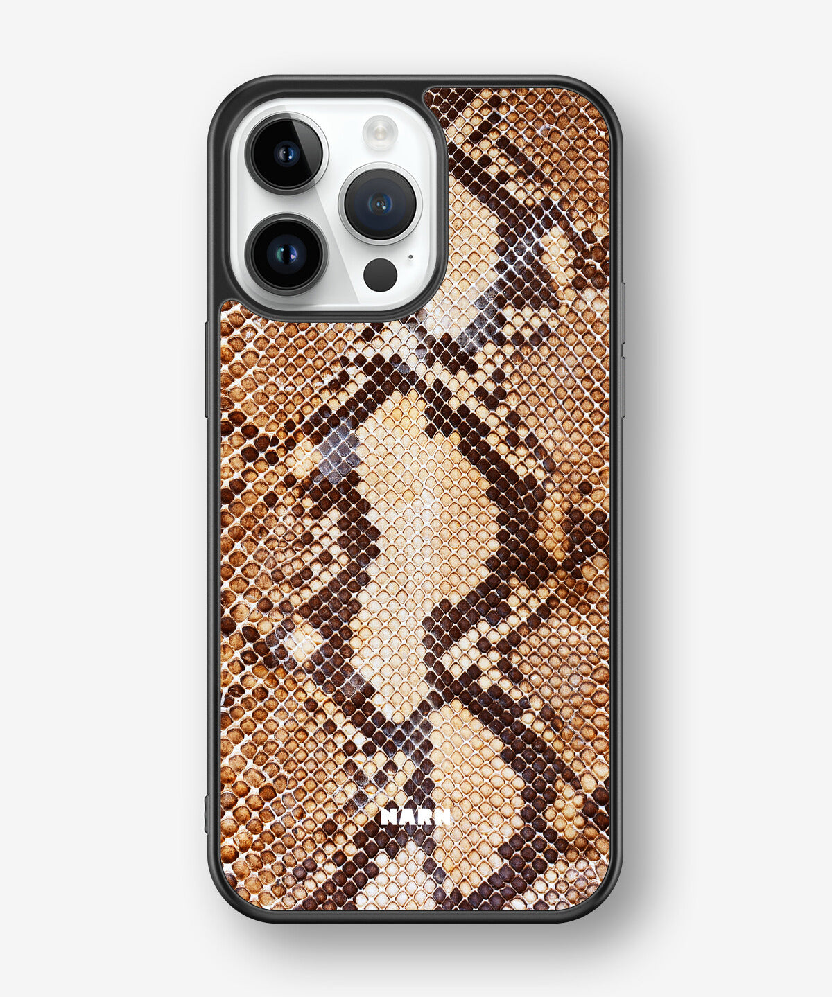 iPhone 14 Pro Max Hard Case – Brown Snakeskin - View 1