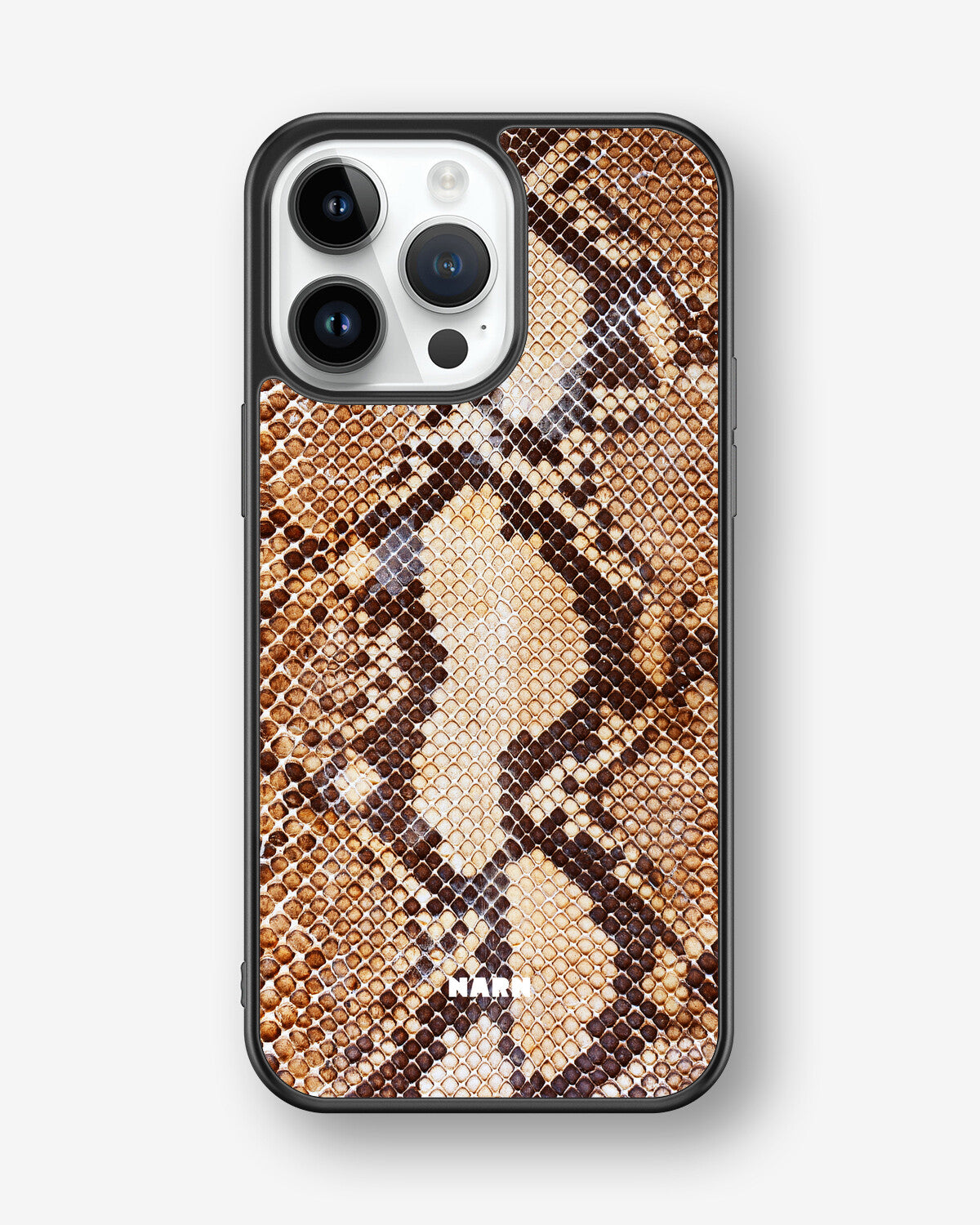 iPhone 14 Pro Max Hard Case – Brown Snakeskin - View 1