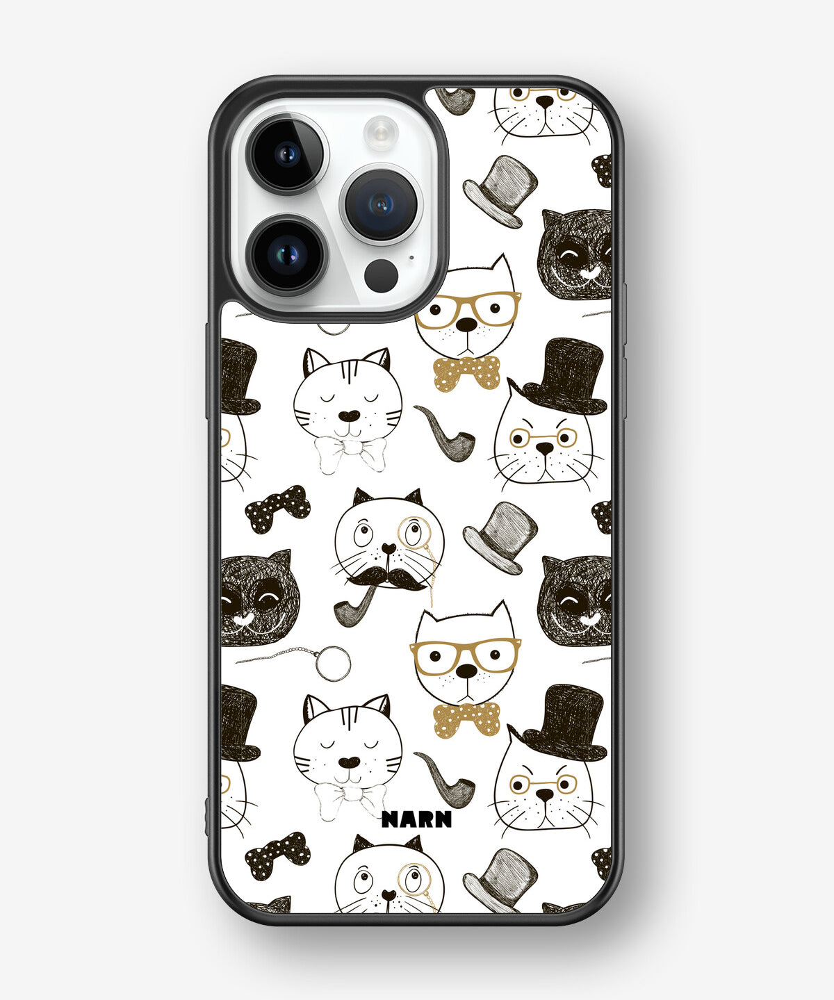 iPhone 14 Pro Max Hard Case – Cartoon Cats - View 1