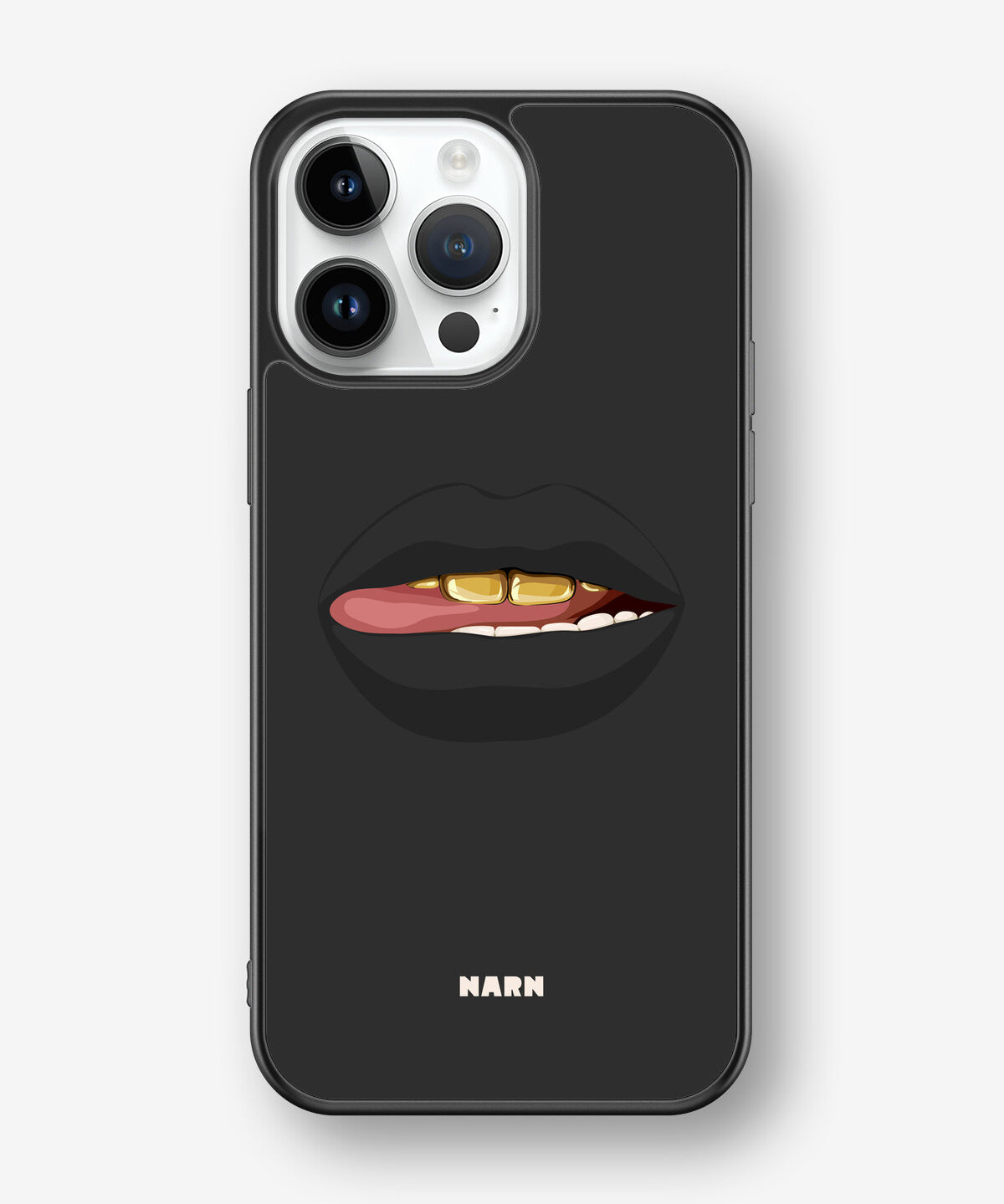 iPhone 14 Pro Max Hard Case – Golden Lips - View 1