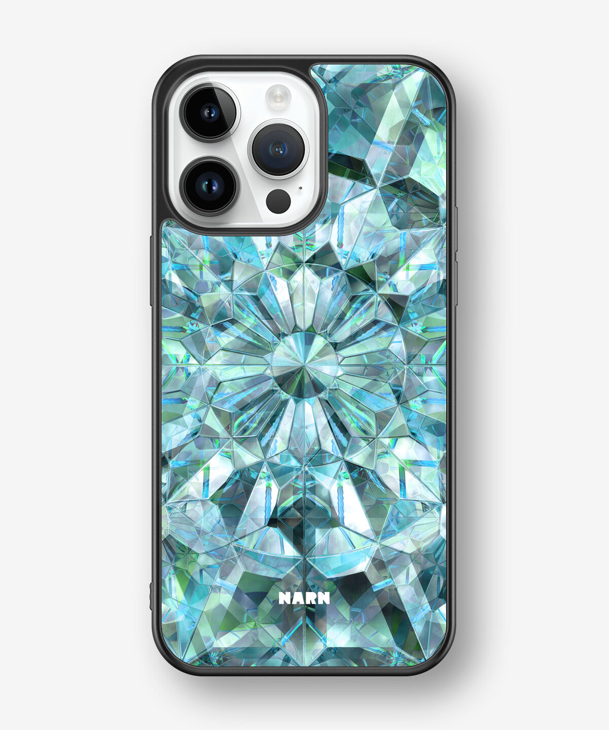 iPhone 14 Pro Max Hard Case – Green Crystals - View 1