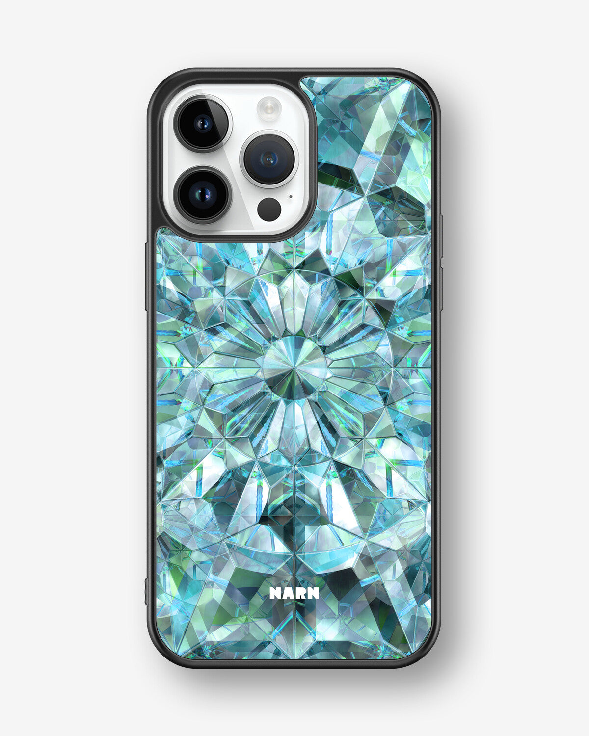 iPhone 14 Pro Max Hard Case – Green Crystals - View 1