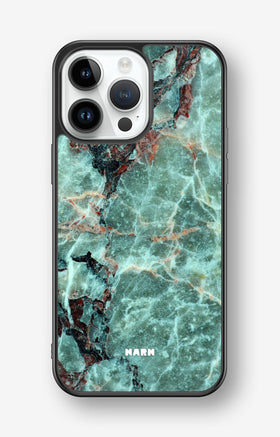 iPhone 14 Pro Max Hard Case – Green Marble - View 1