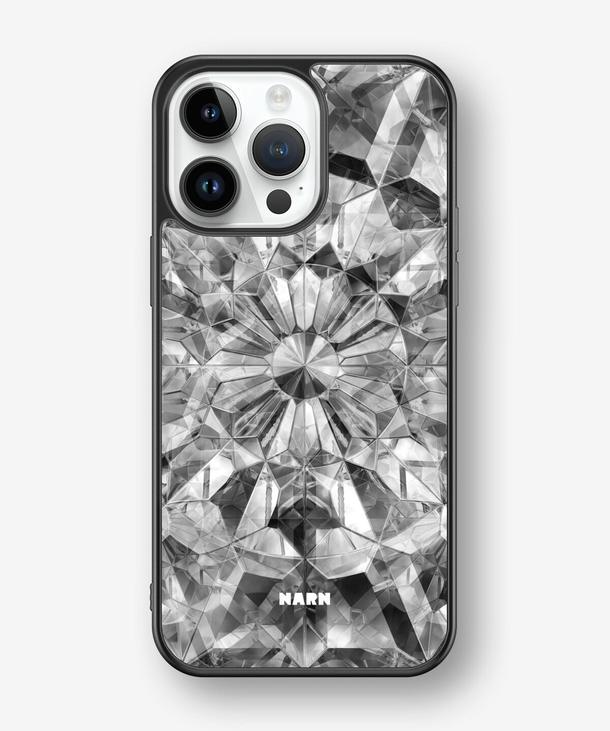iPhone 14 Pro Max Hard Case – Grey Crystals - View 1