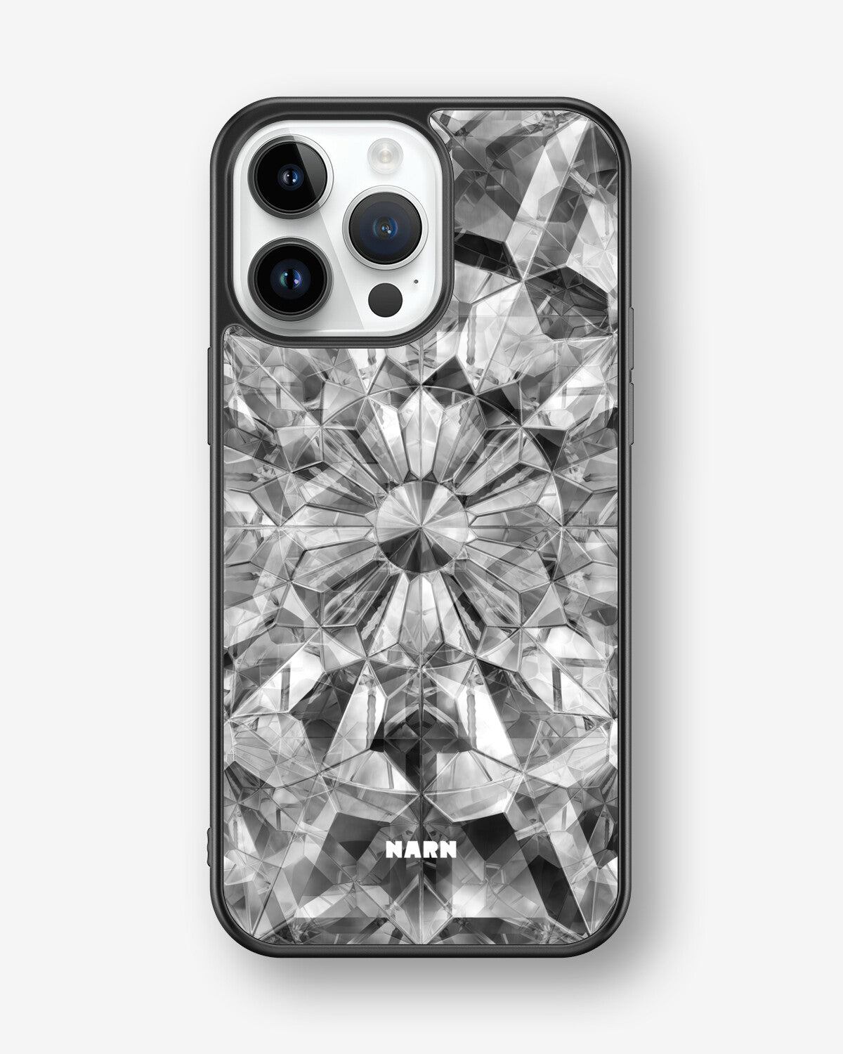 iPhone 14 Pro Max Hard Case – Grey Crystals - View 1