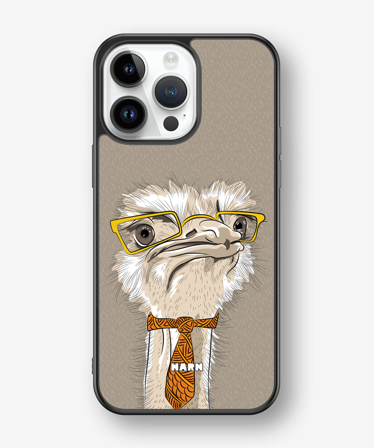 iPhone 14 Pro Max Hard Case – Hipster Ostrich - View 1