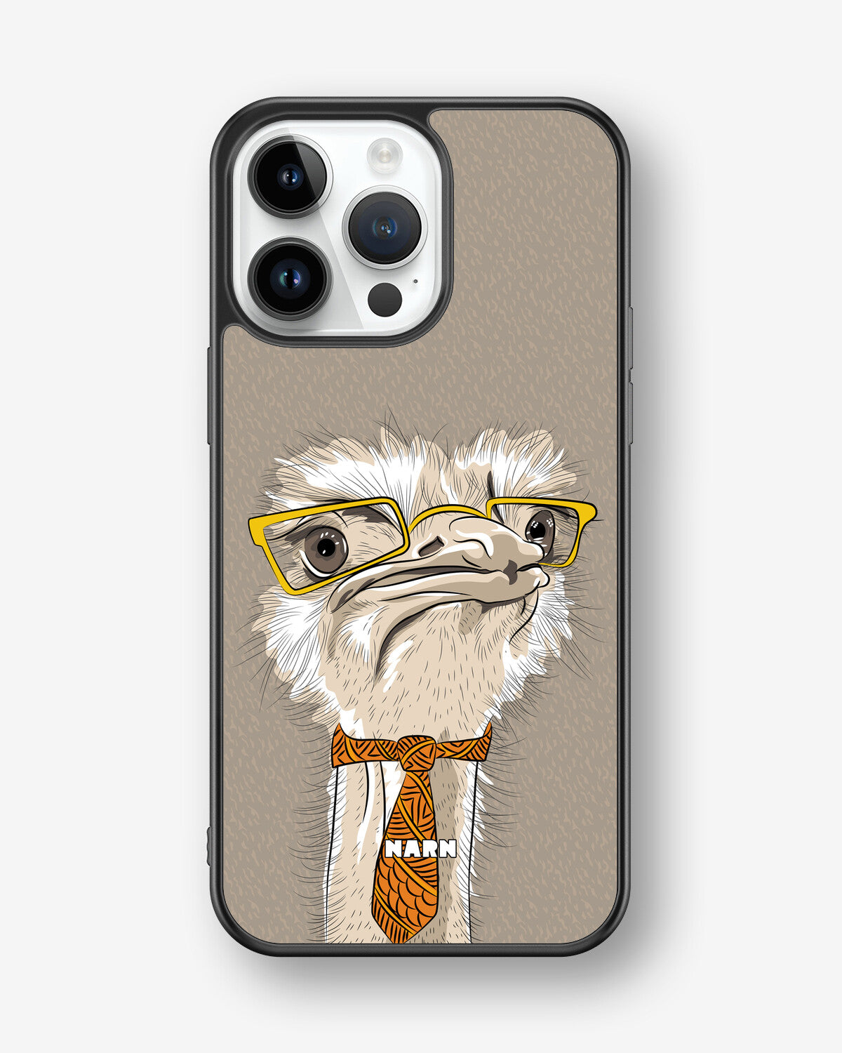 iPhone 14 Pro Max Hard Case – Hipster Ostrich - View 1