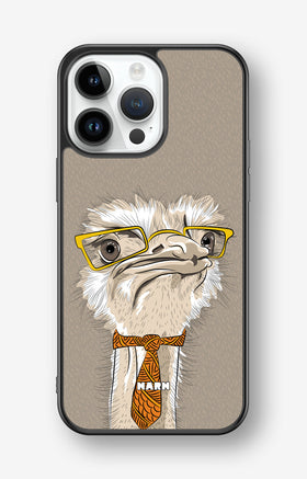 iPhone 14 Pro Max Hard Case – Hipster Ostrich - View 1
