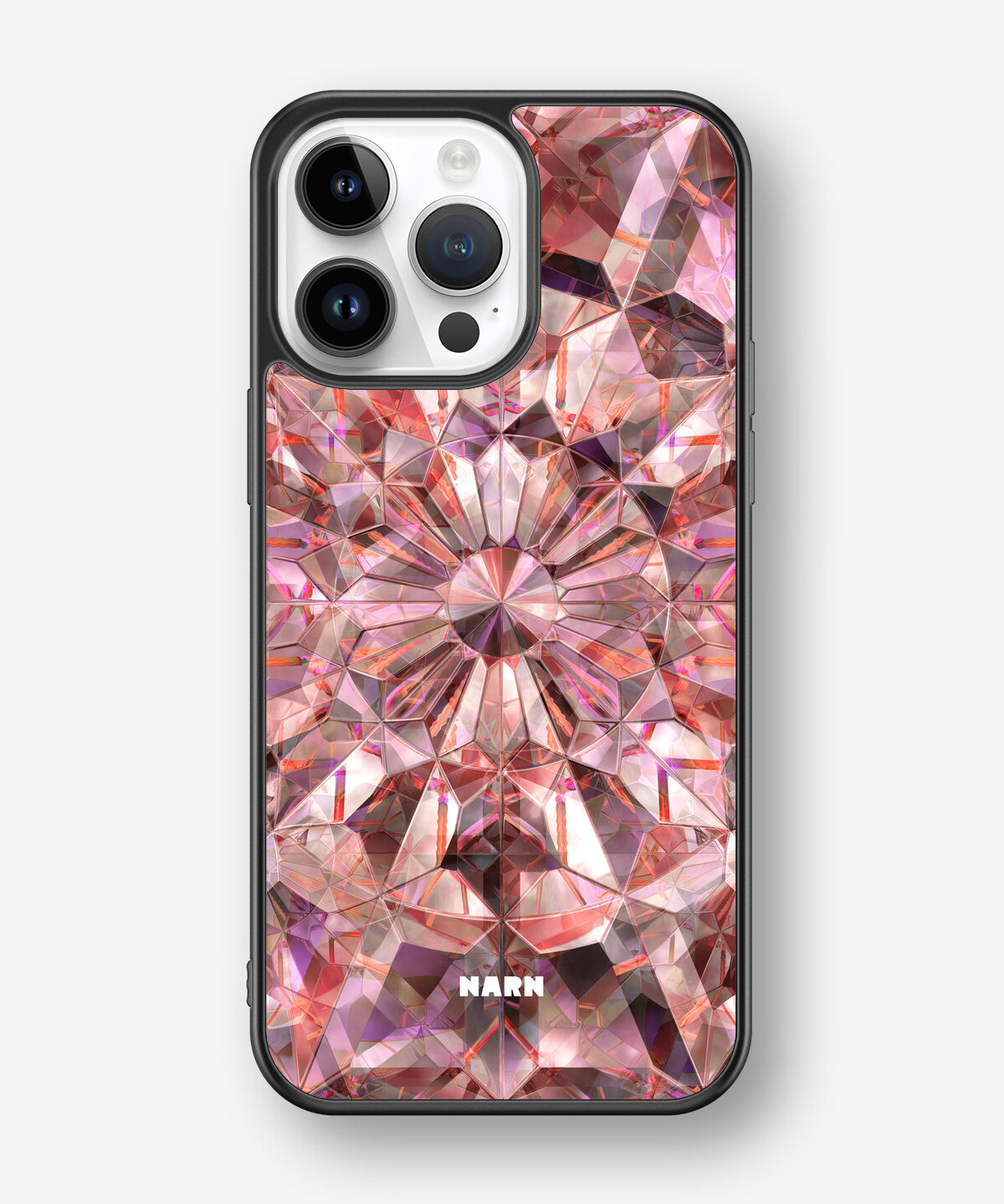 iPhone 14 Pro Max Hard Case – Pink Crystals - View 1