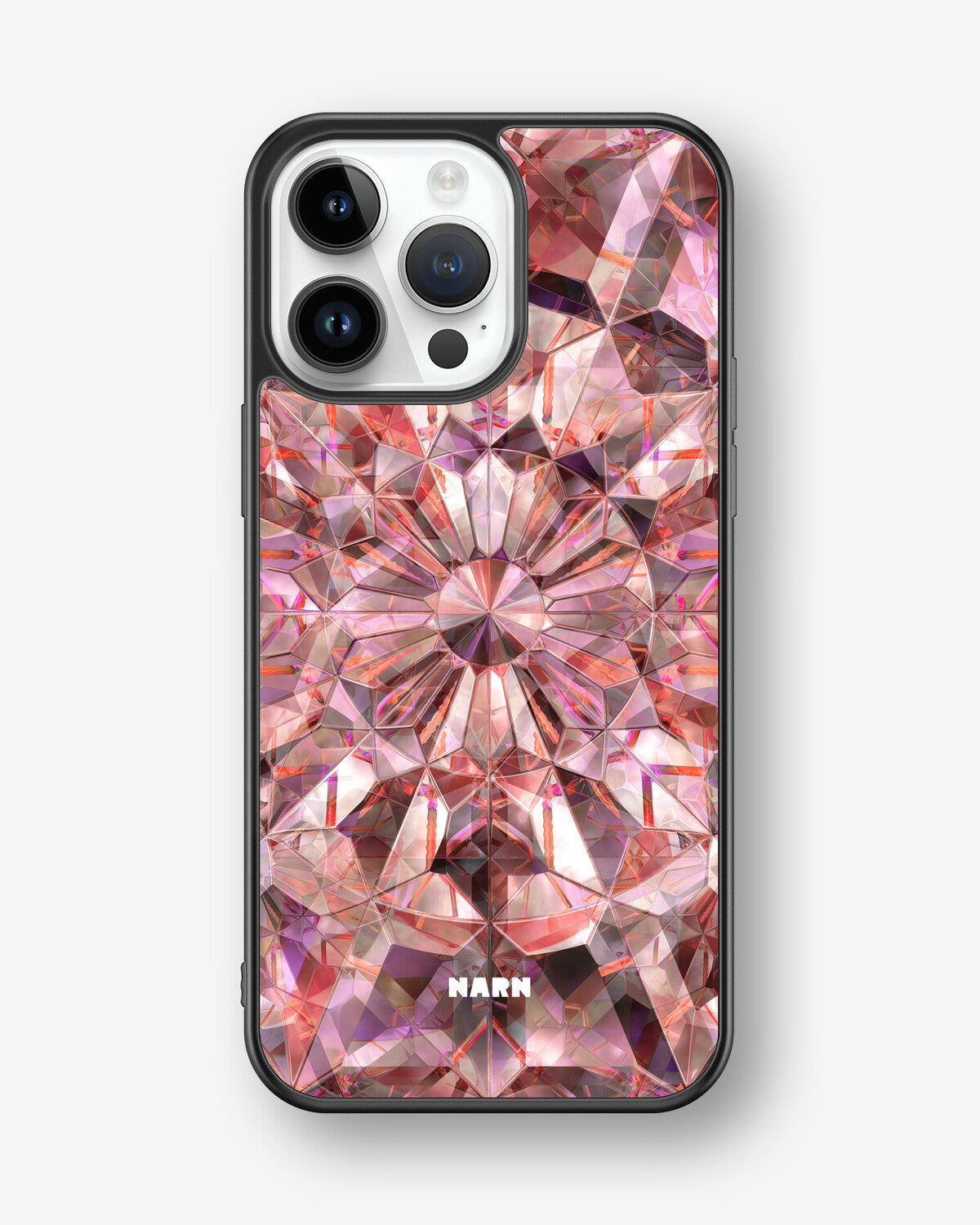 iPhone 14 Pro Max Hard Case – Pink Crystals - View 1