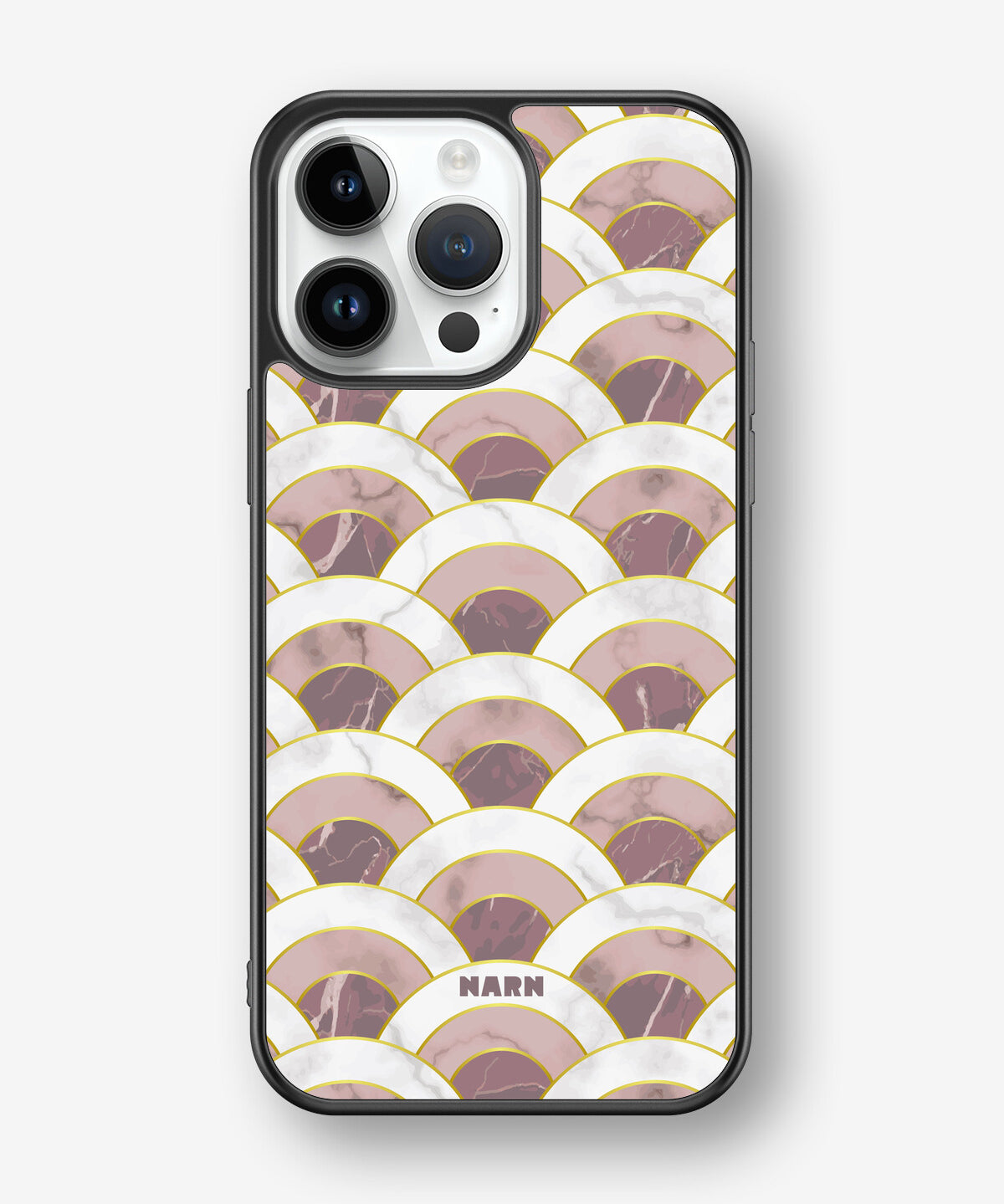 iPhone 14 Pro Max Hard Case – Pink Marble Waves - View 1
