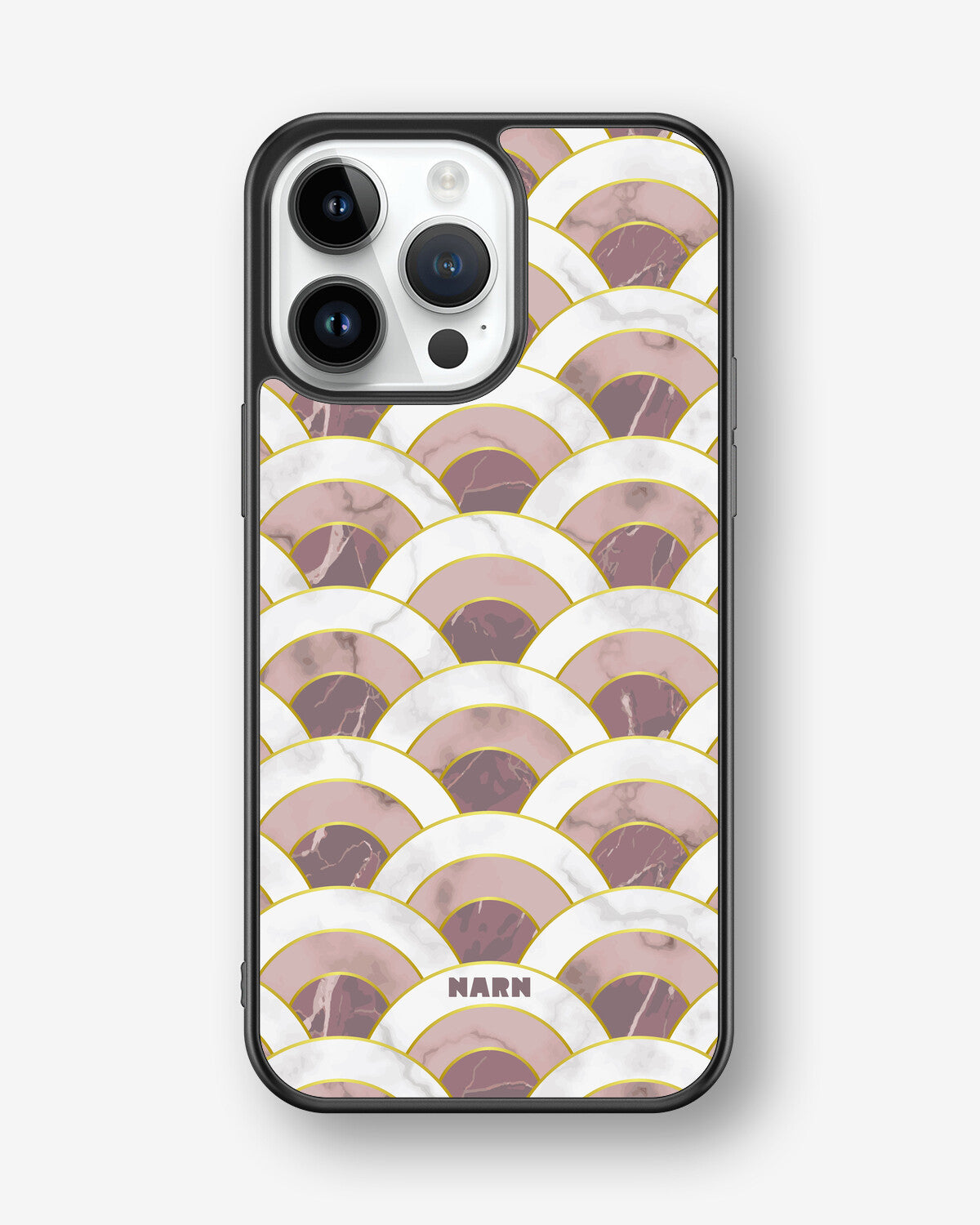 iPhone 14 Pro Max Hard Case – Pink Marble Waves - View 1