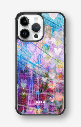 iPhone 14 Pro Max Hard Case – Purple Hearts - View 1