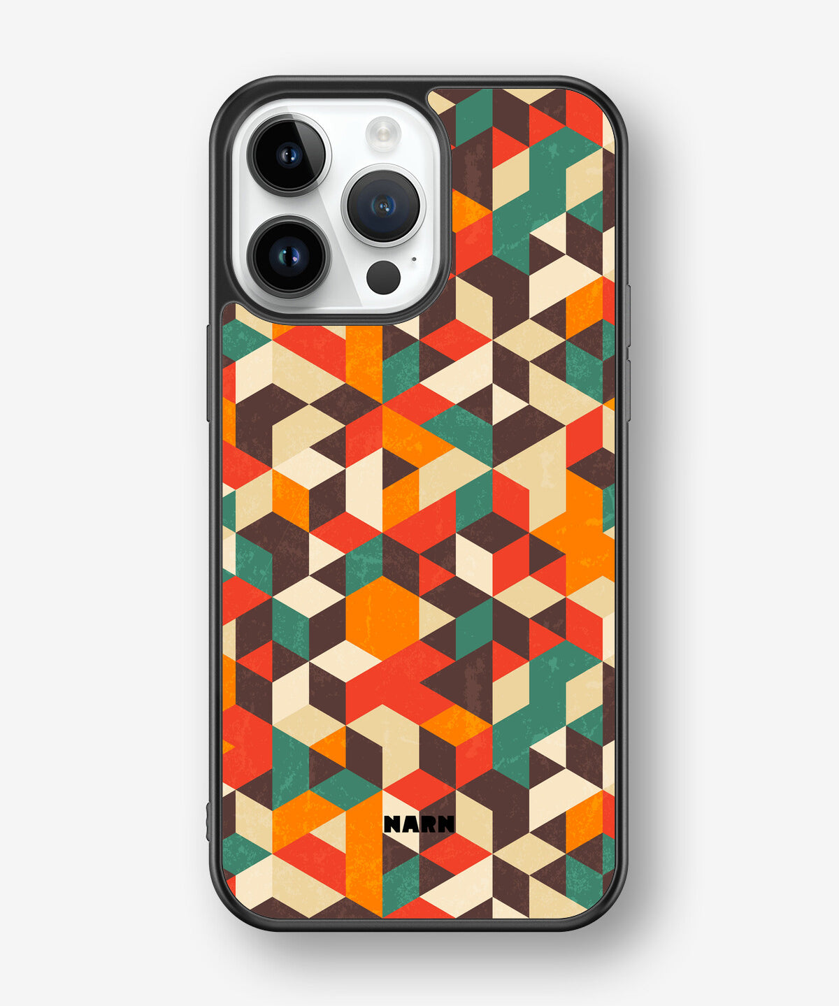 iPhone 14 Pro Max Hard Case – Retro Geometric - View 1