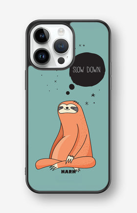 iPhone 14 Pro Max Hard Case – Slow Down Sloth - View 1