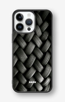 iPhone 14 Pro Max Hard Case – Tires Wall - View 1