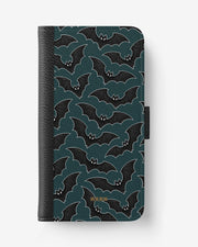 iPhone 14 Pro Max Wallet Case - Midnight Bats - View 1
