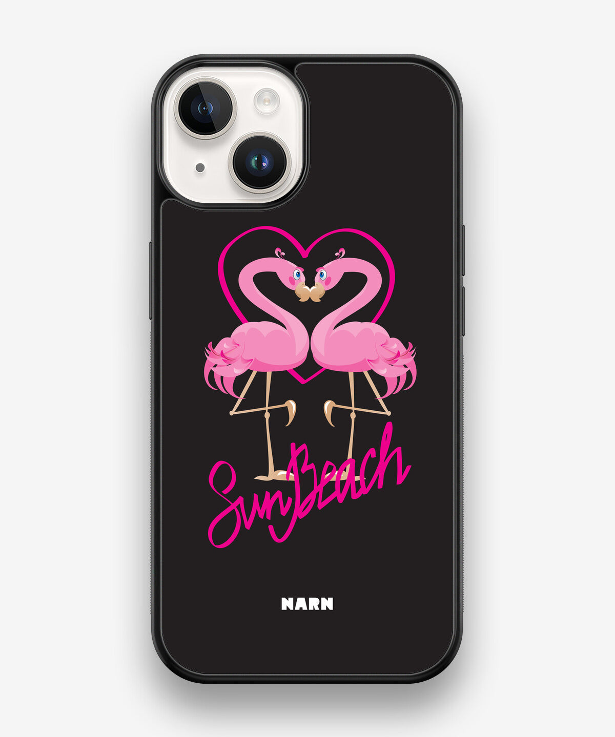 iPhone 14 Hard Case – Beach Flamingo - View 1