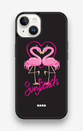 iPhone 14 Hard Case – Beach Flamingo - View 1