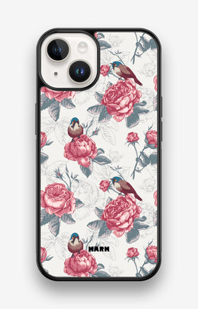 iPhone 14 Hard Case – Birds Among Roses - View 1