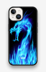 iPhone 14 Hard Case – Blue Flames Dragon - View 1
