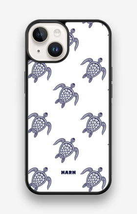 iPhone 14 Hard Case – Blue Turtles - View 1
