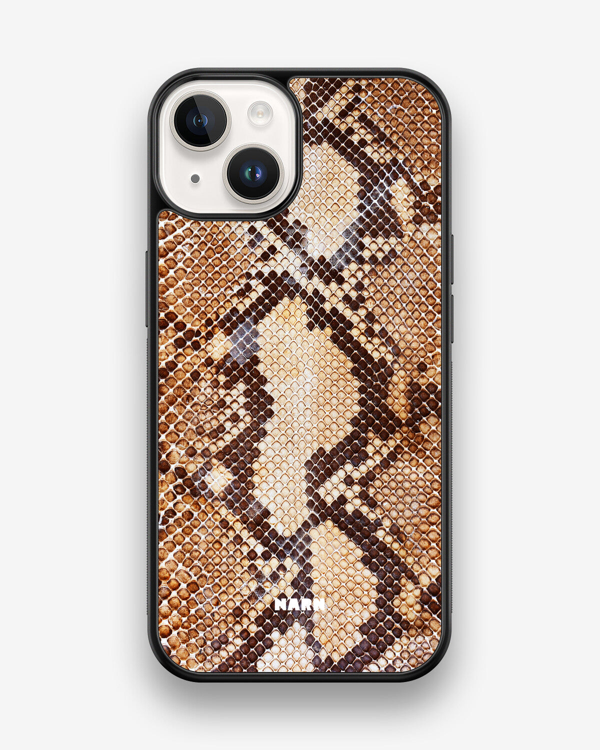 iPhone 14 Hard Case – Brown Snakeskin - View 1