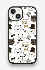 iPhone 14 Hard Case – Cartoon Cats - View 1