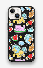 iPhone 14 Hard Case – Cute Stickers - View 1