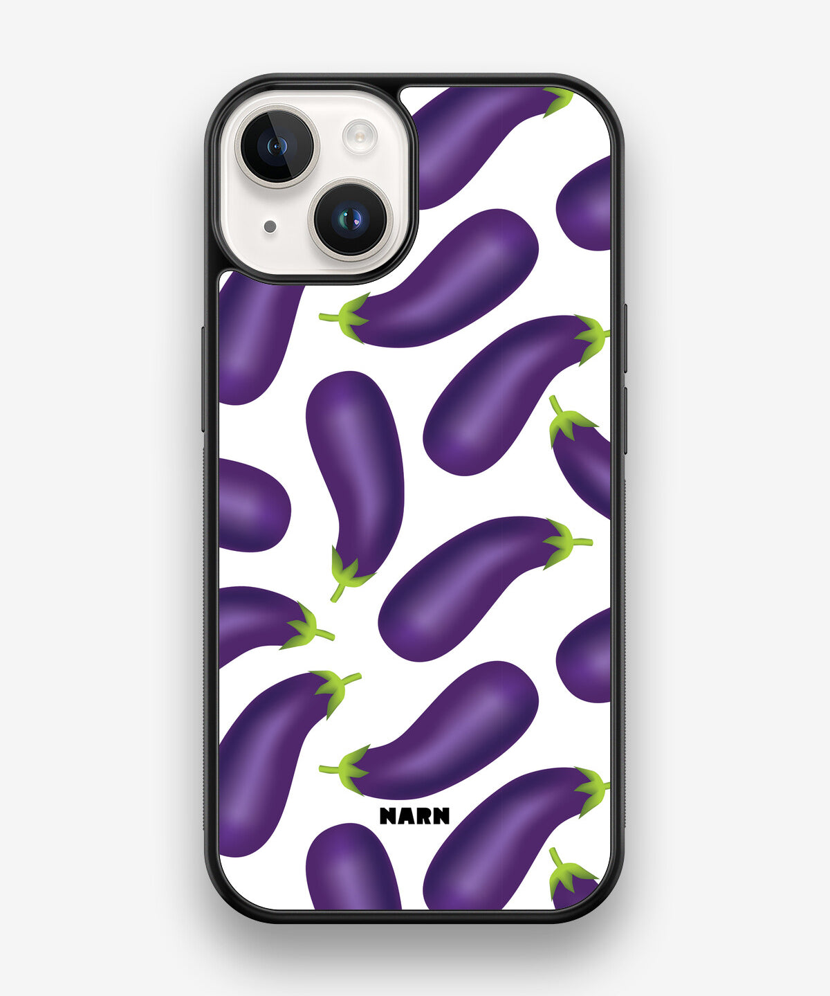 iPhone 14 Hard Case – Eggplant Pattern - View 1