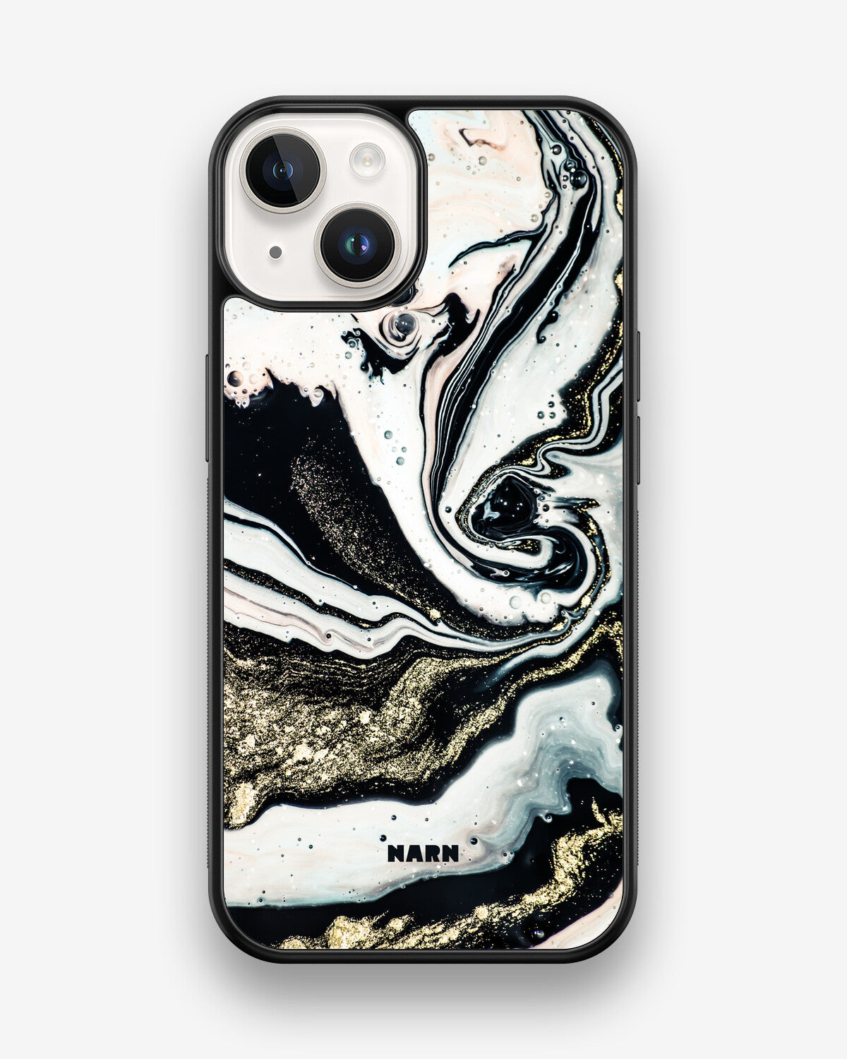 iPhone 14 Hard Case – Golden Swirl - View 1