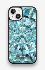 iPhone 14 Hard Case – Green Crystals - View 1