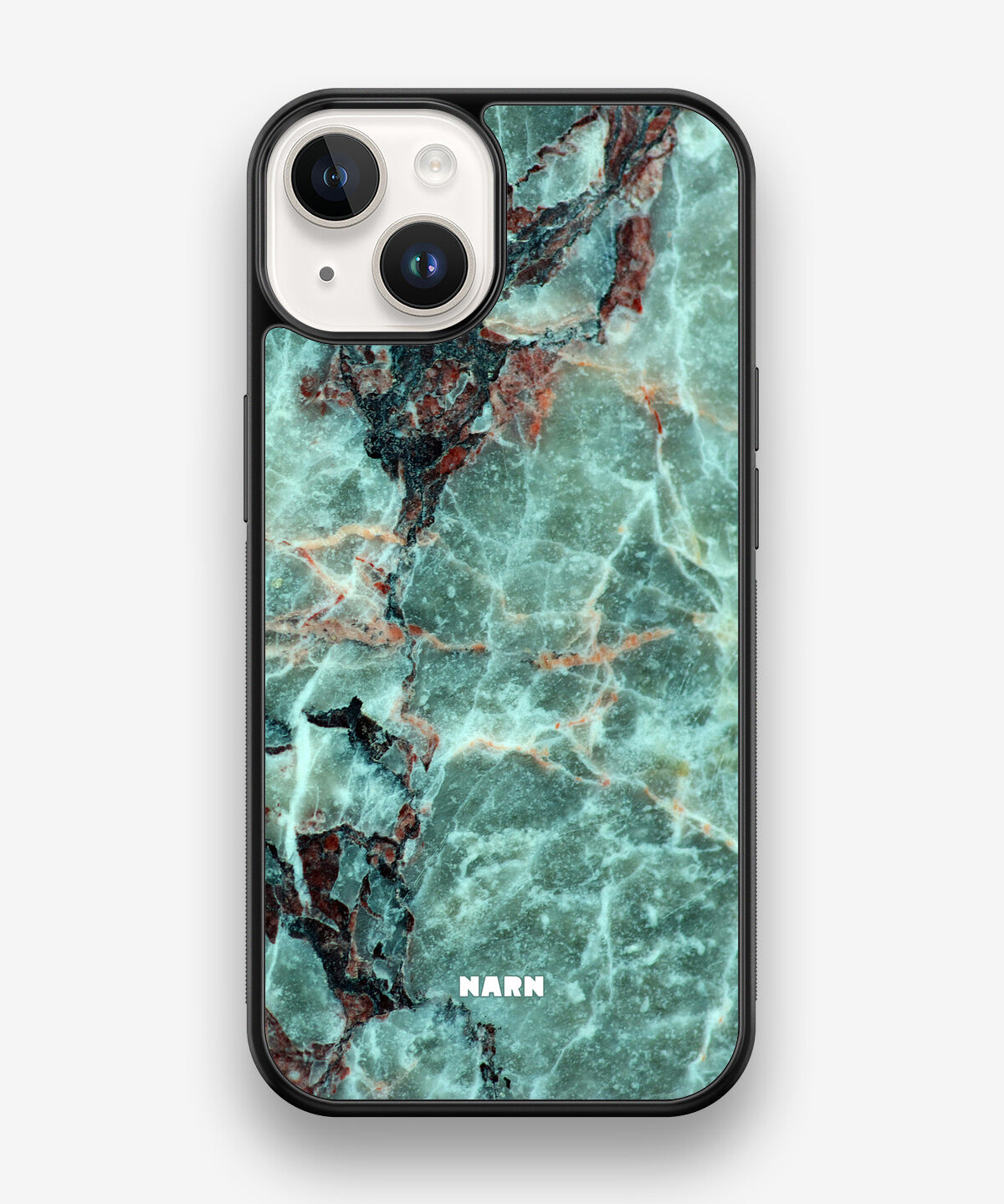 iPhone 14 Hard Case – Green Marble - View 1