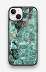 iPhone 14 Hard Case – Green Marble - View 1
