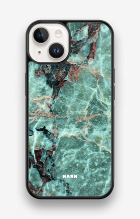 iPhone 14 Hard Case – Green Marble - View 1