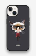 iPhone 14 Hard Case – Hipster Cat - View 1