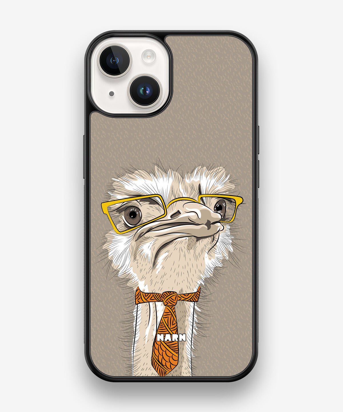 iPhone 14 Hard Case – Hipster Ostrich - View 1