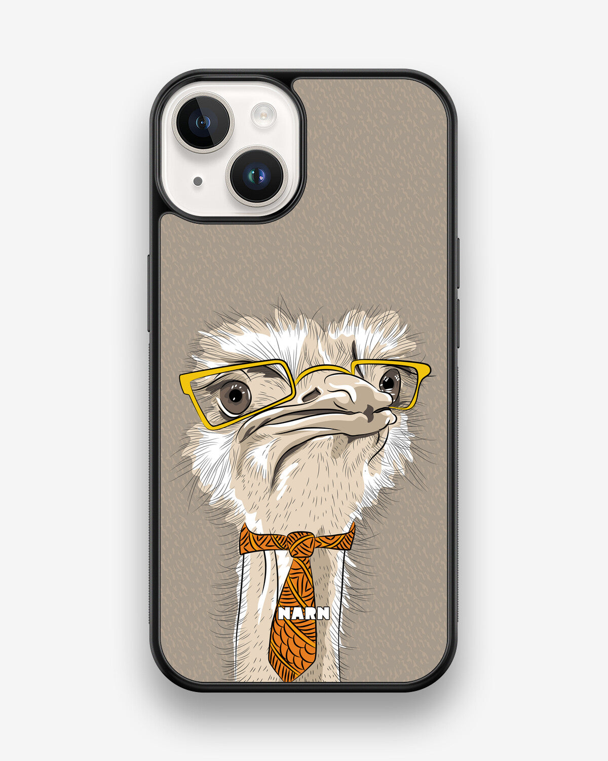 iPhone 14 Hard Case – Hipster Ostrich - View 1