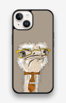 iPhone 14 Hard Case – Hipster Ostrich - View 1