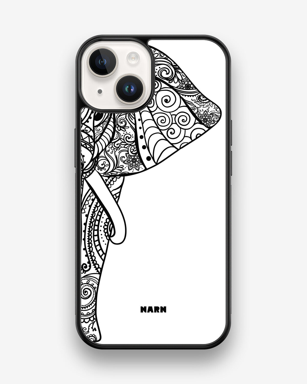 iPhone 14 Hard Case – Mandala Elephant - View 1