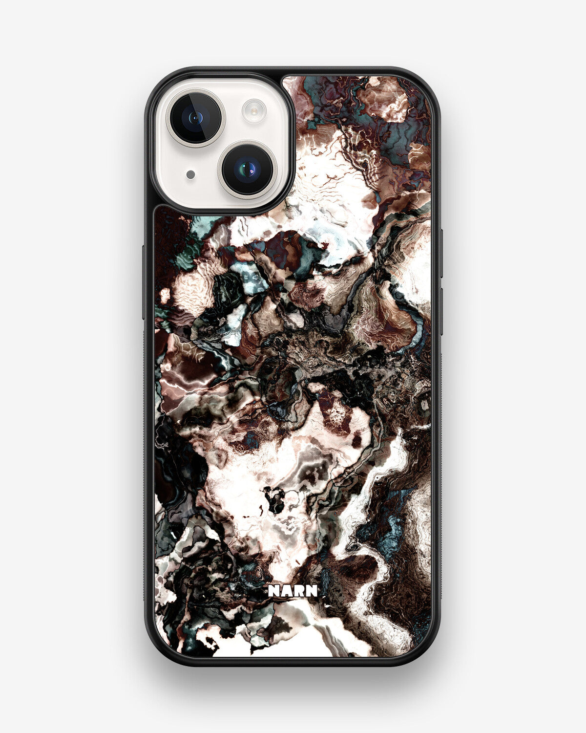 iPhone 14 Hard Case – Marble Brown - View 1