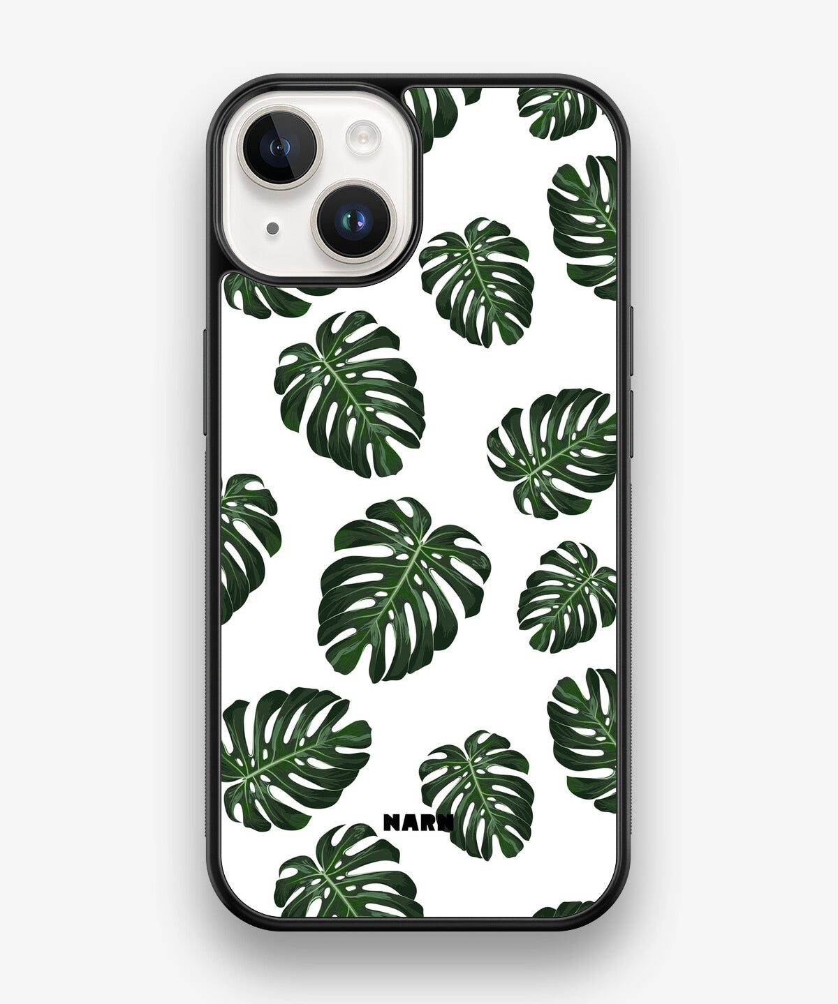 iPhone 14 Hard Case – Monstera Pattern - View 1