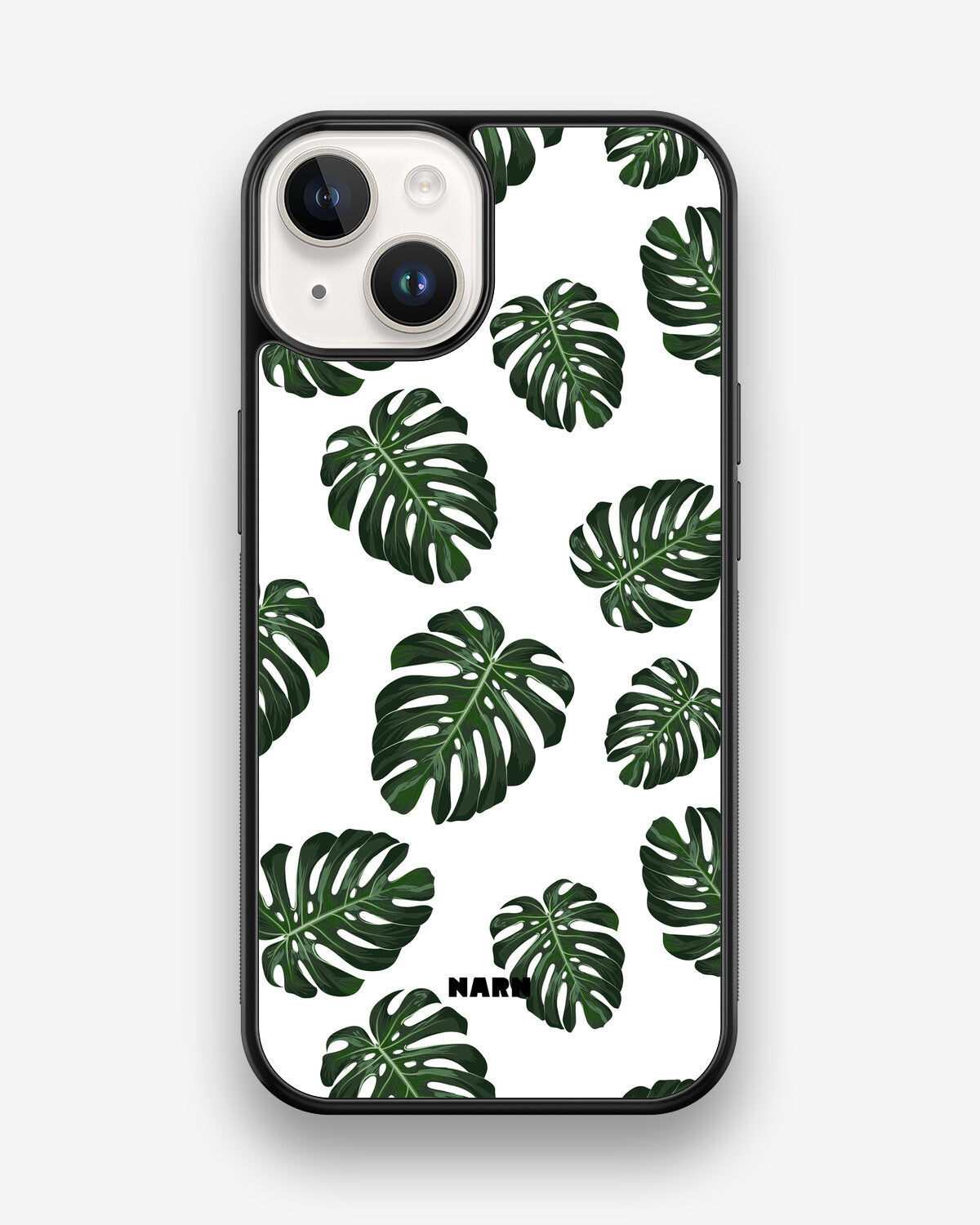 iPhone 14 Hard Case – Monstera Pattern - View 1