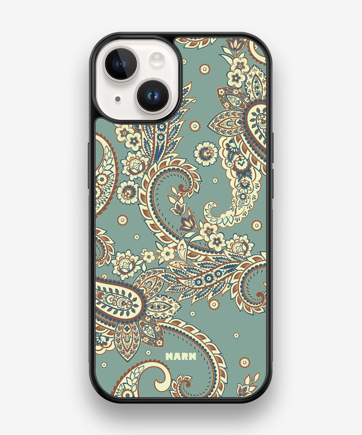 iPhone 14 Hard Case – Paisley Green - View 1